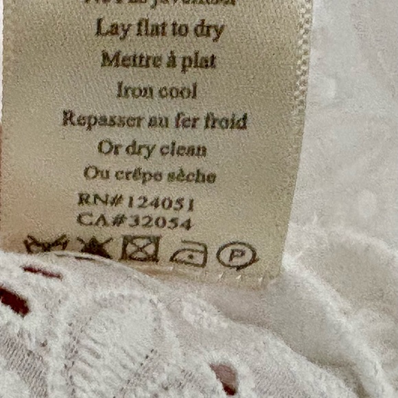 Anthropologie /Porridge Womens Top, White Eyelet Lace, size small - Picture 4 of 9